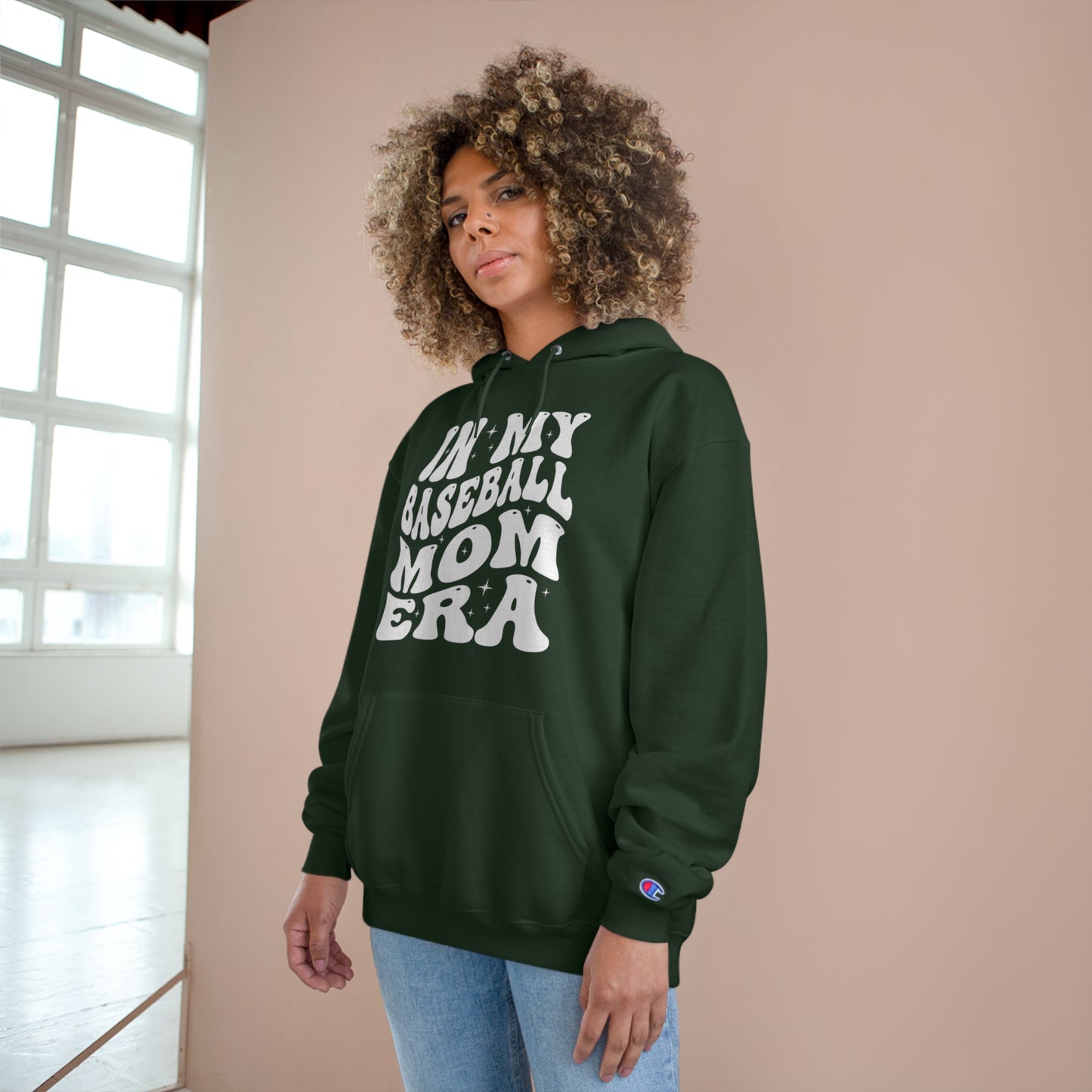 In My Baseball Mom Era Champion Hoodie - Cozy Gift for Sports Moms