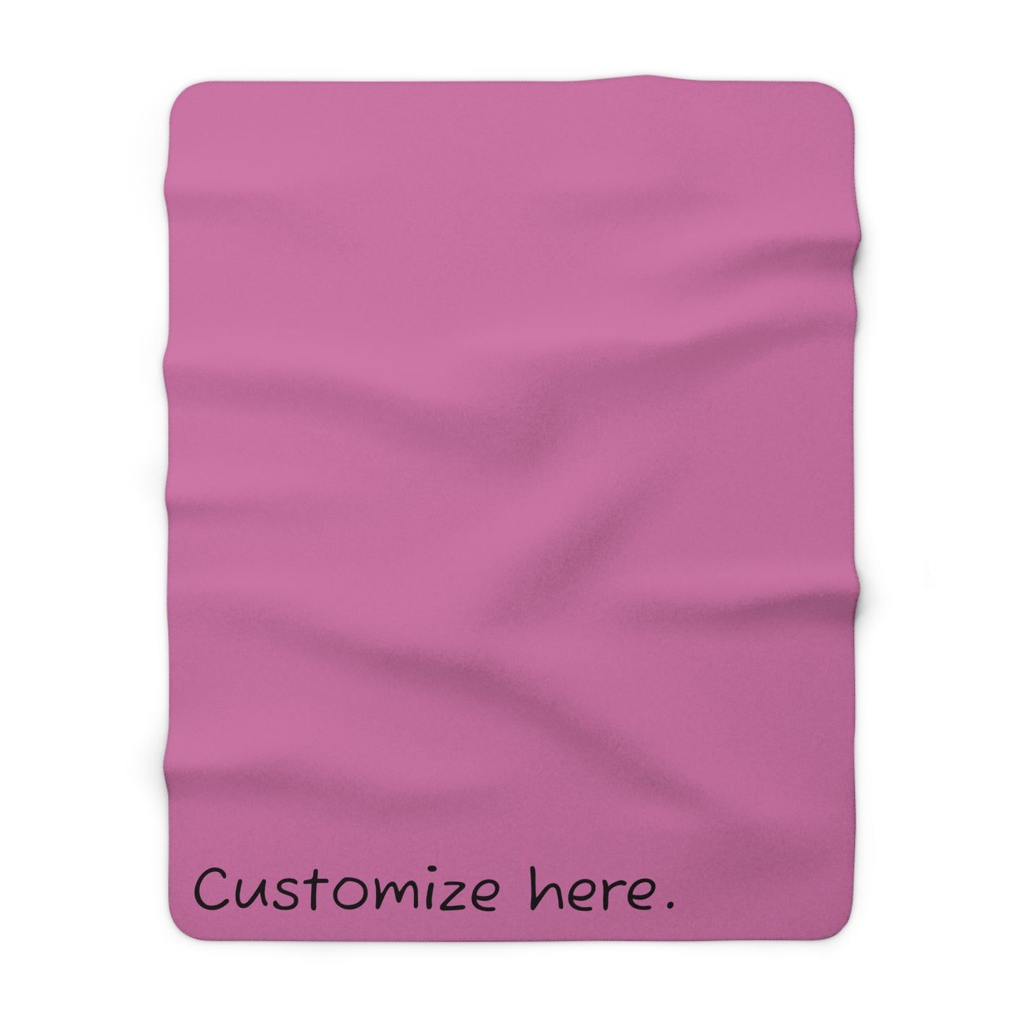 Sherpa Fleece Blanket in Light Pink