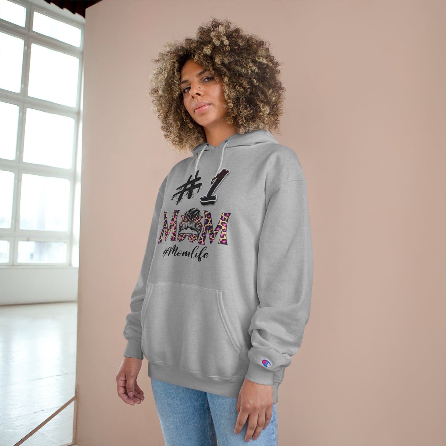 #1 Mom Hoodie - Champion Pullover for Mother's Day and Everyday Comfort