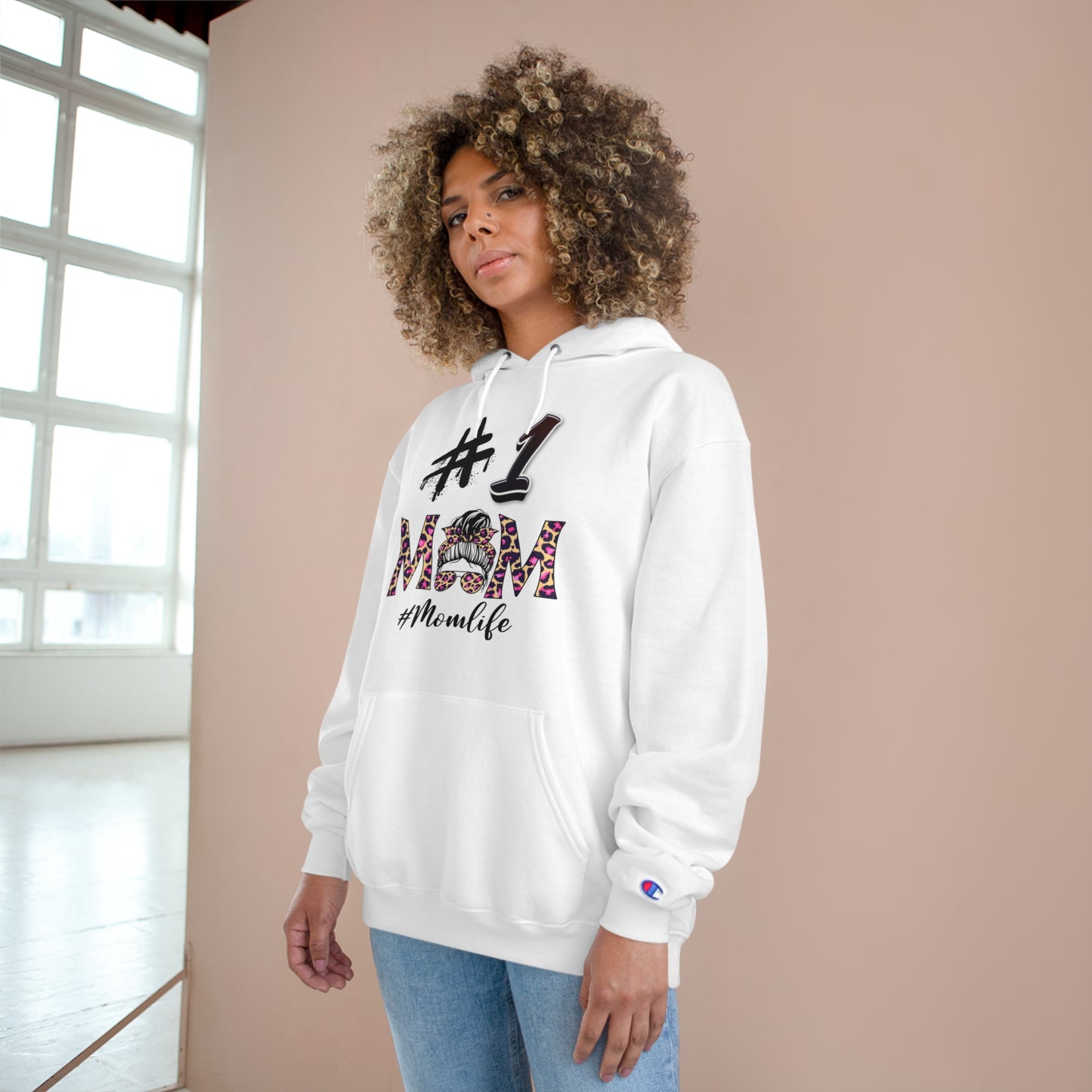 #1 Mom Hoodie - Champion Pullover for Mother's Day and Everyday Comfort