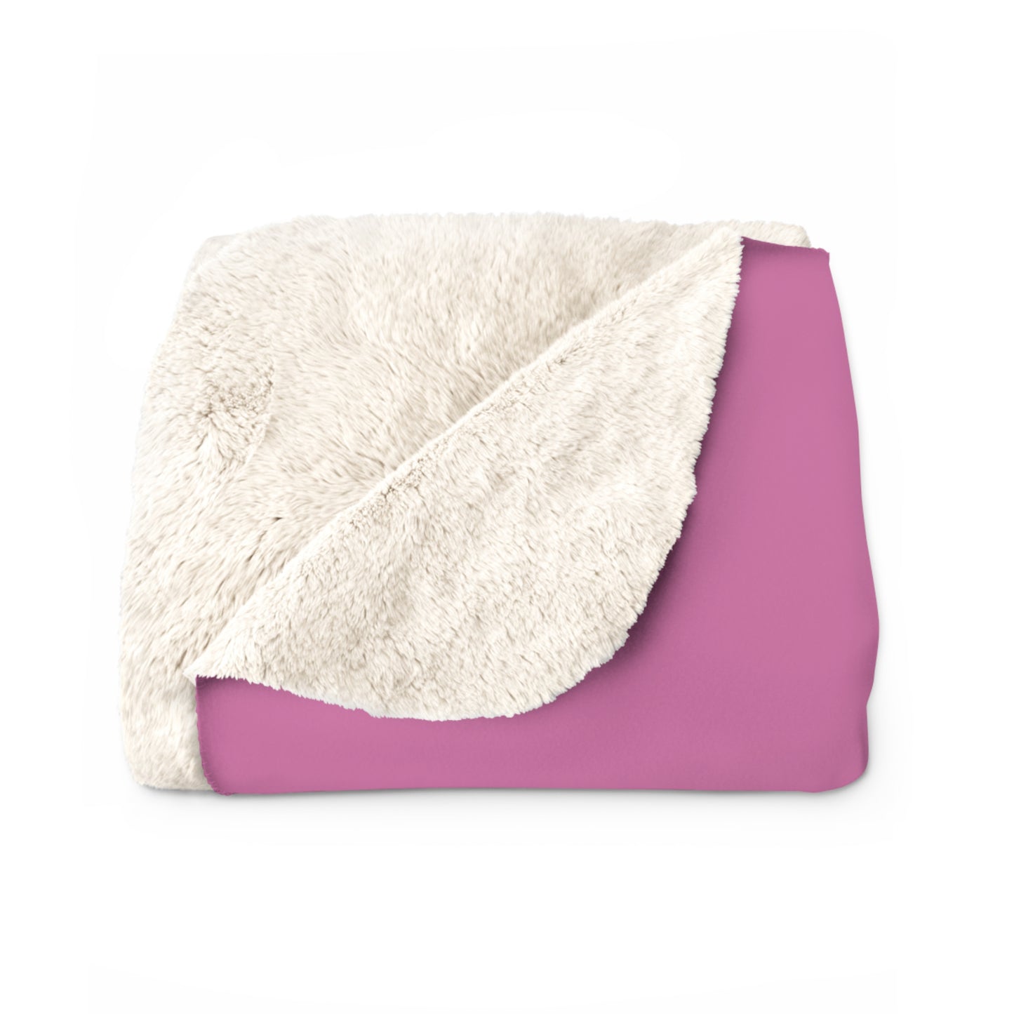 Sherpa Fleece Blanket in Light Pink