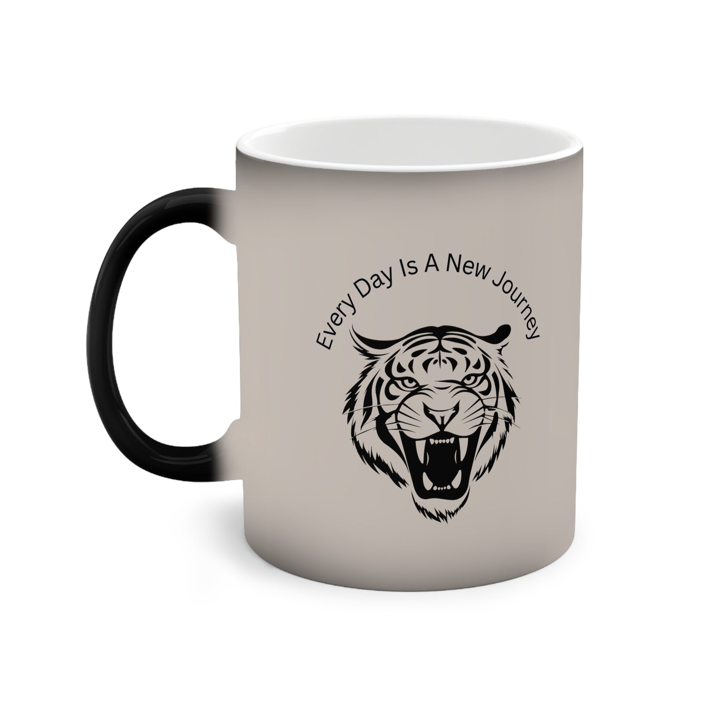 "Tiger" Every Day is a Journey Color-Changing Mug – Inspirational 11oz Coffee Cup