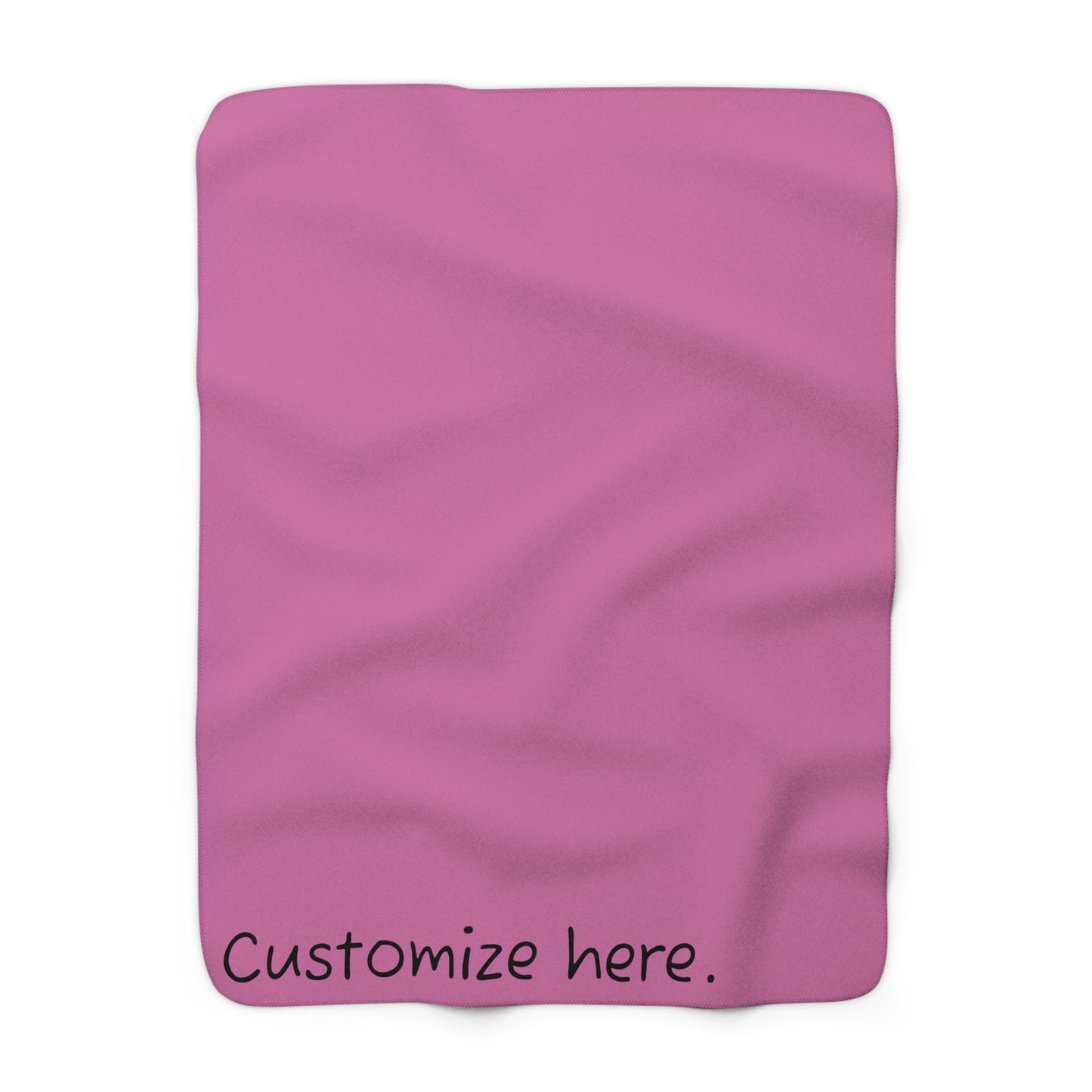 Sherpa Fleece Blanket in Light Pink