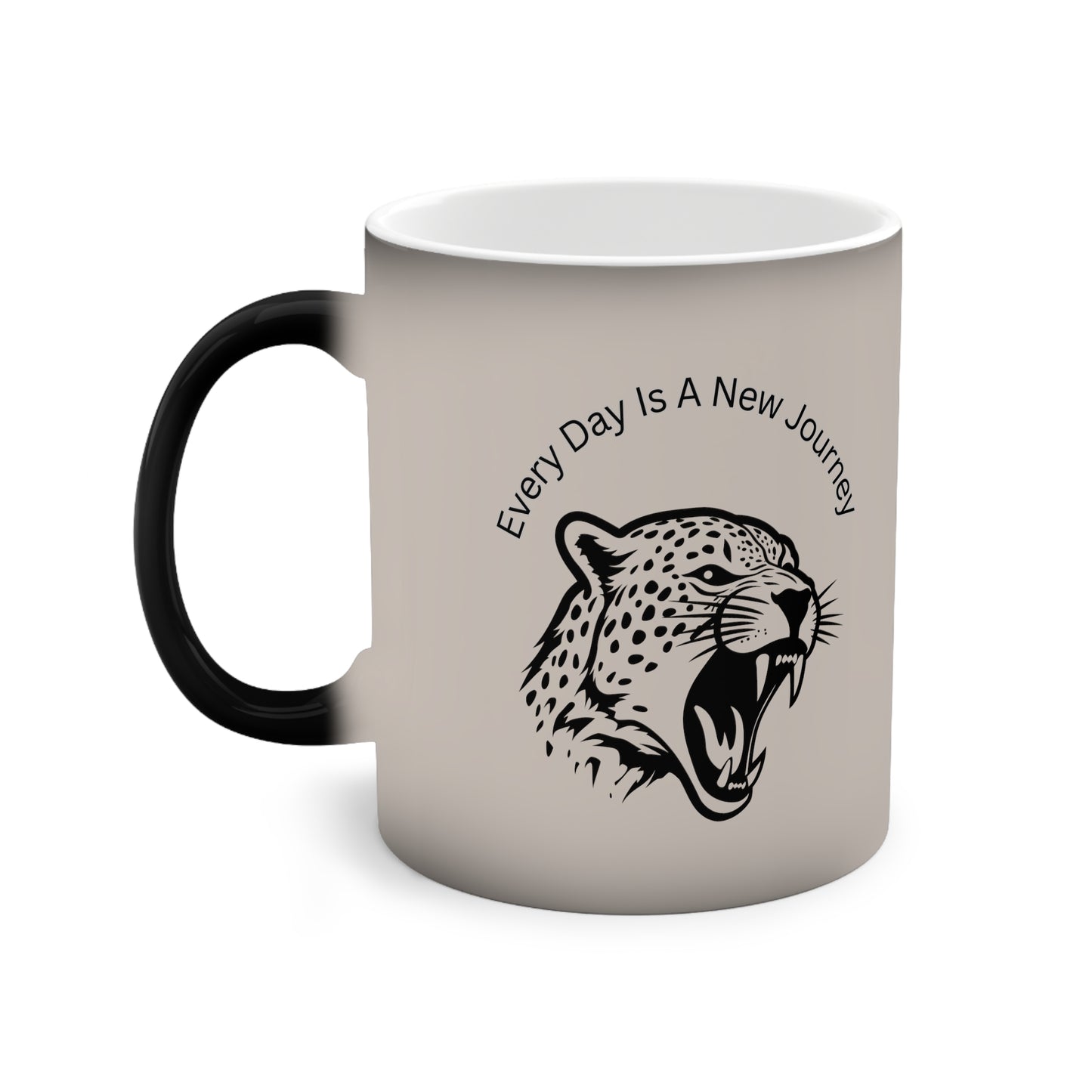 "Cheetah" Every Day is a Journey Color-Changing Mug – Inspirational 11oz Coffee Cup