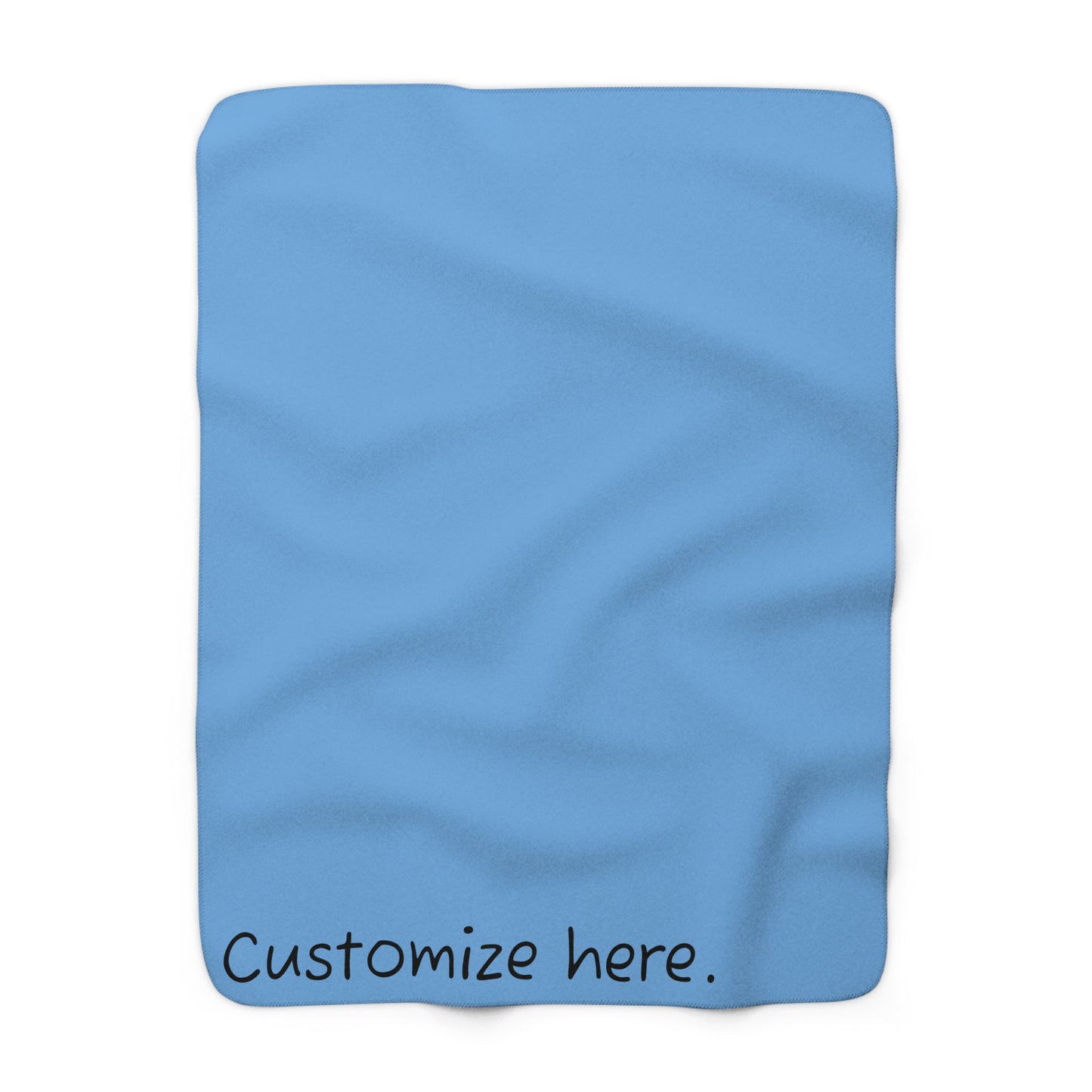 Sherpa Fleece Blanket in Light Blue