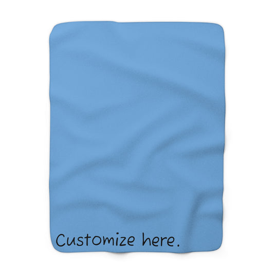 Sherpa Fleece Blanket in Light Blue