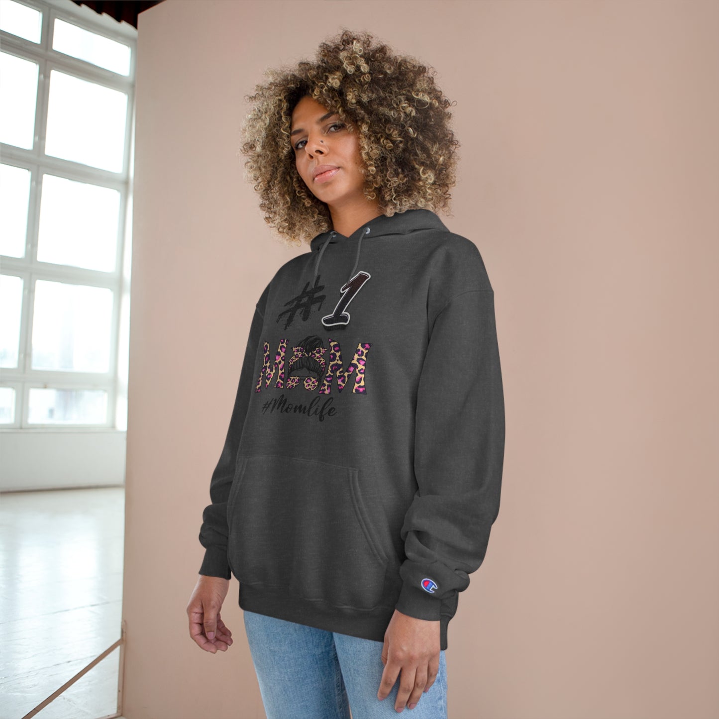 #1 Mom Hoodie - Champion Pullover for Mother's Day and Everyday Comfort