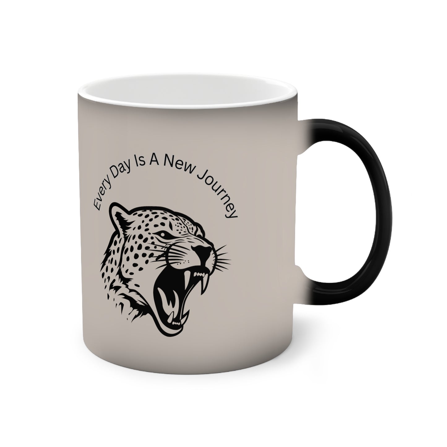 "Cheetah" Every Day is a Journey Color-Changing Mug – Inspirational 11oz Coffee Cup