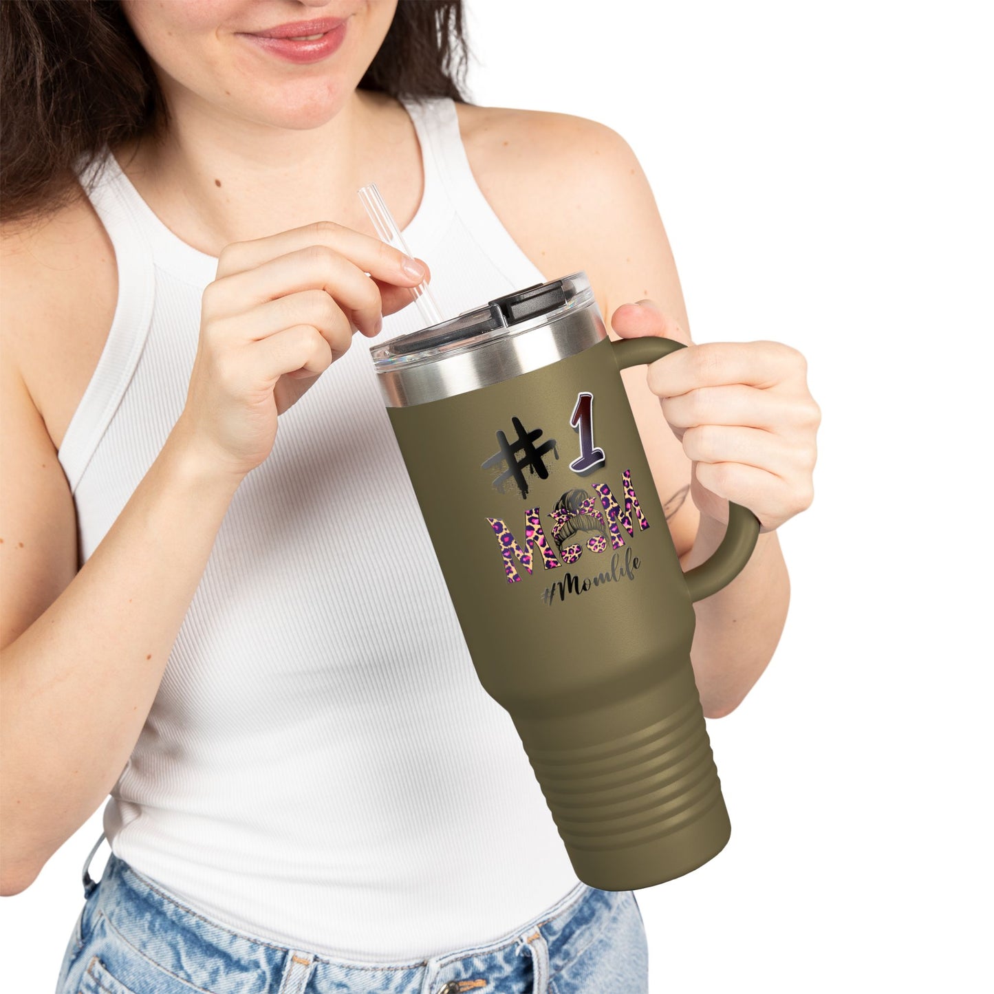 #1 Mom Insulated Travel Mug - 40oz - Perfect Gift for Mother's Day!