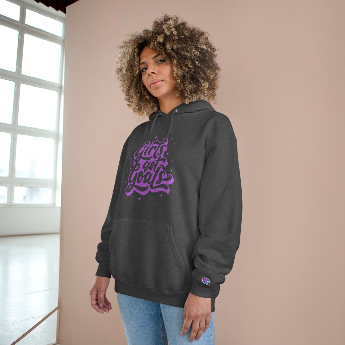 Inspirational Girls Goals Hoodie - Motivational Champion Pullover for Empowerment and Everyday Wear