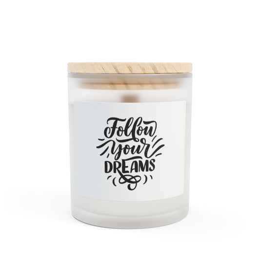 Follow Your Dreams in Frosted Glass Candle, 11oz