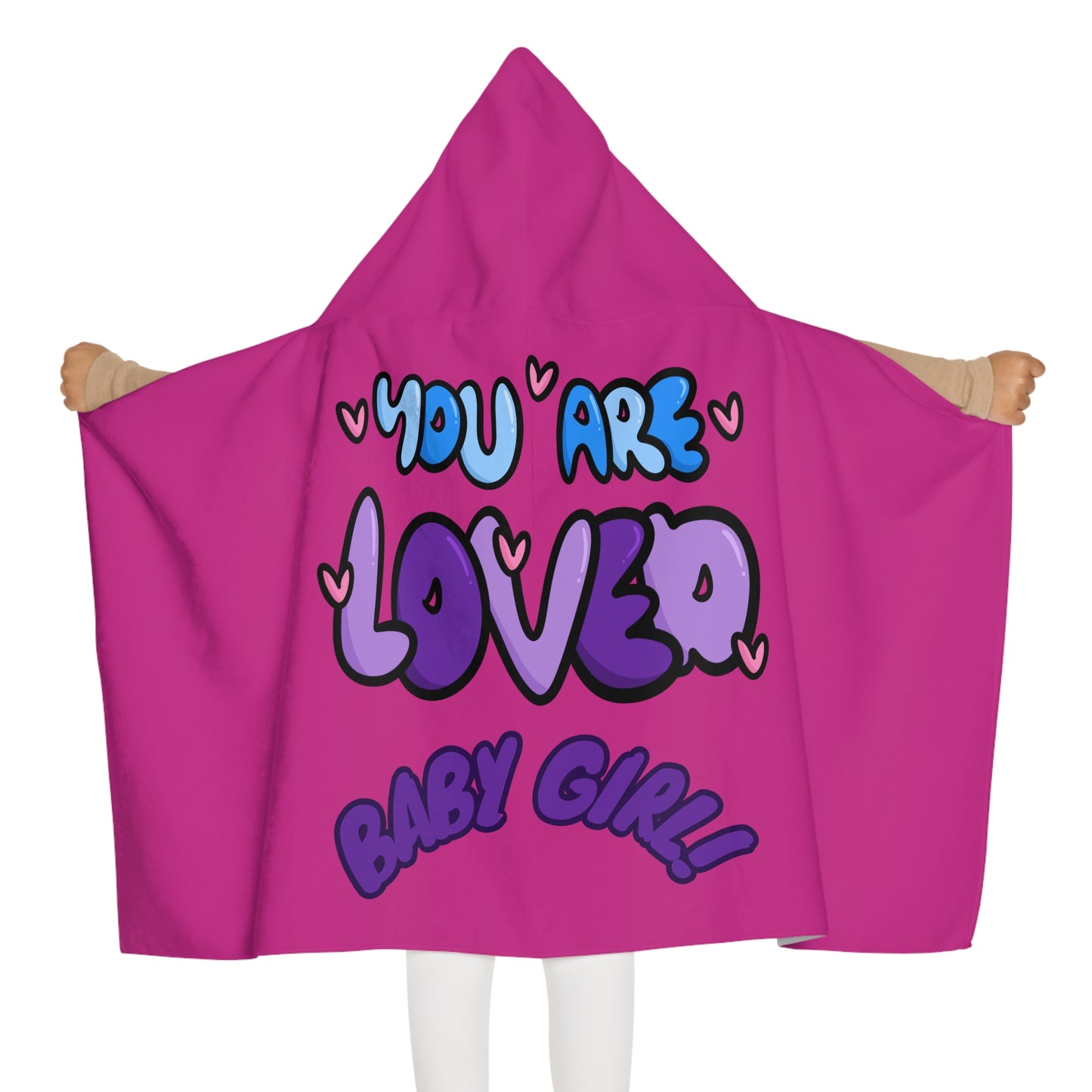 You Are Loved Baby Girl Youth Hooded Towel - Cute & Comfy Bathwear