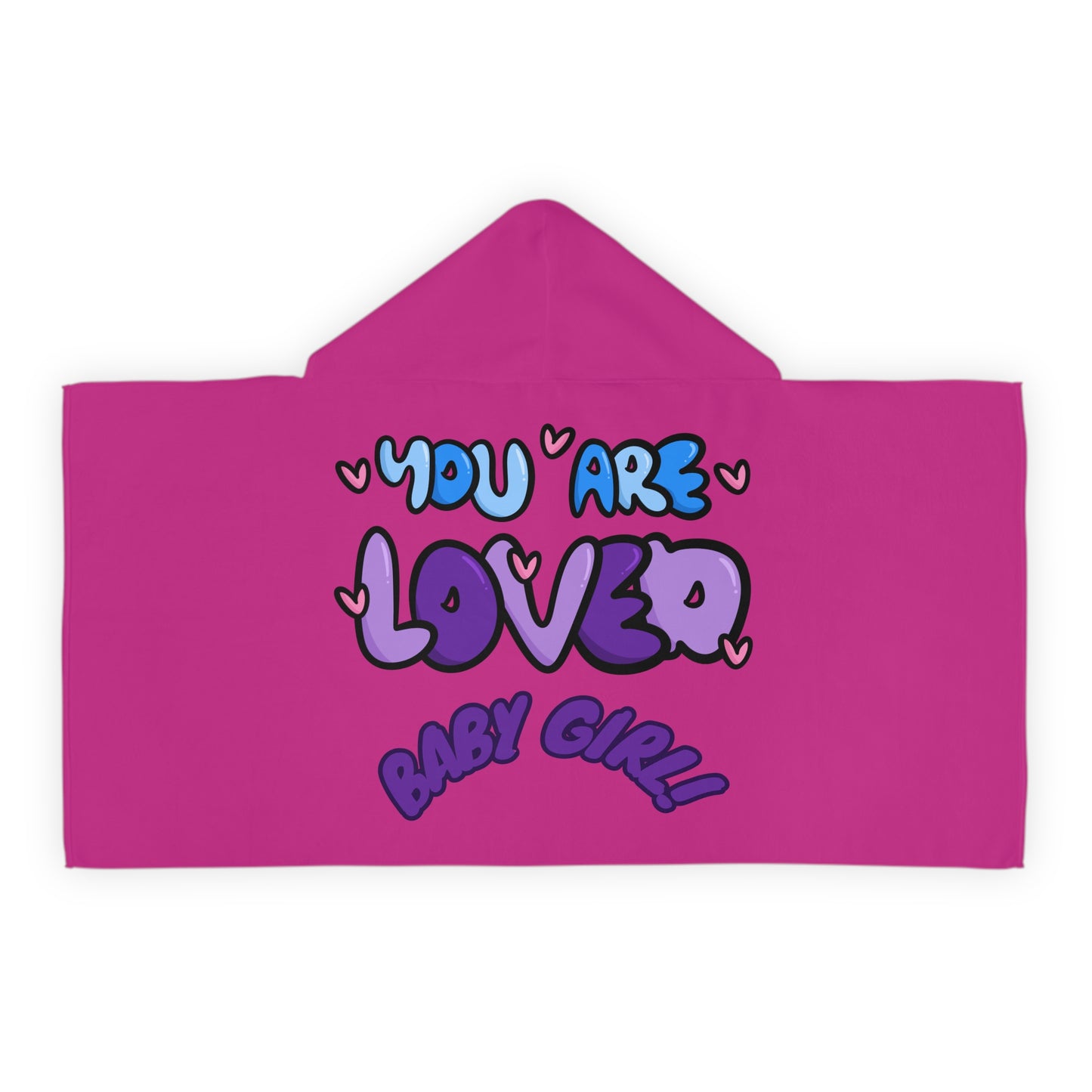 You Are Loved Baby Girl Youth Hooded Towel - Cute & Comfy Bathwear