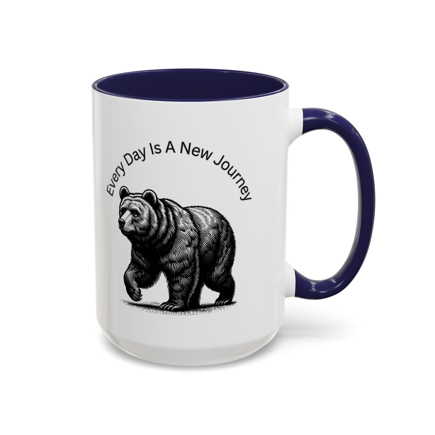 Every day is a new Journey Two tone Accent Coffee Mug (11, 15oz)