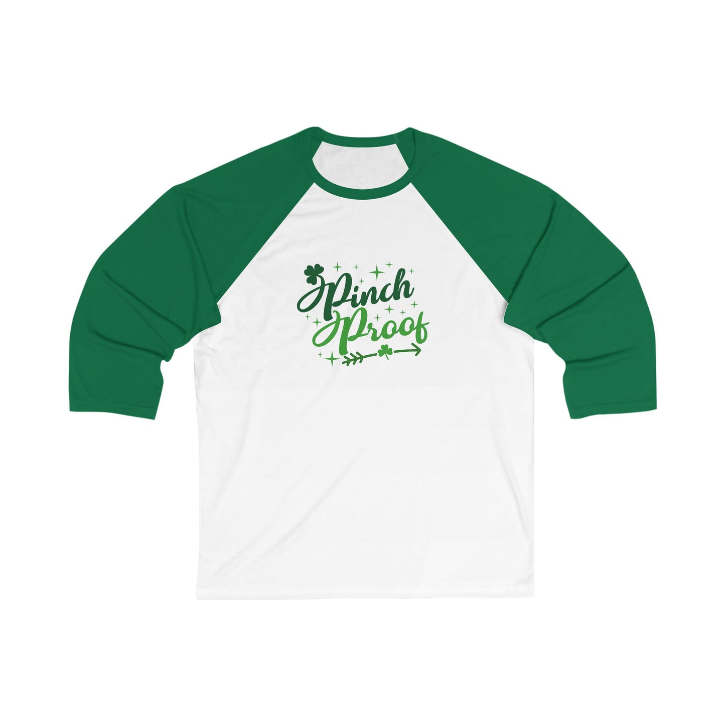 Unisex 3/4 Sleeve Baseball Tee - Pinch Proof St. Patrick’s Day Shirt