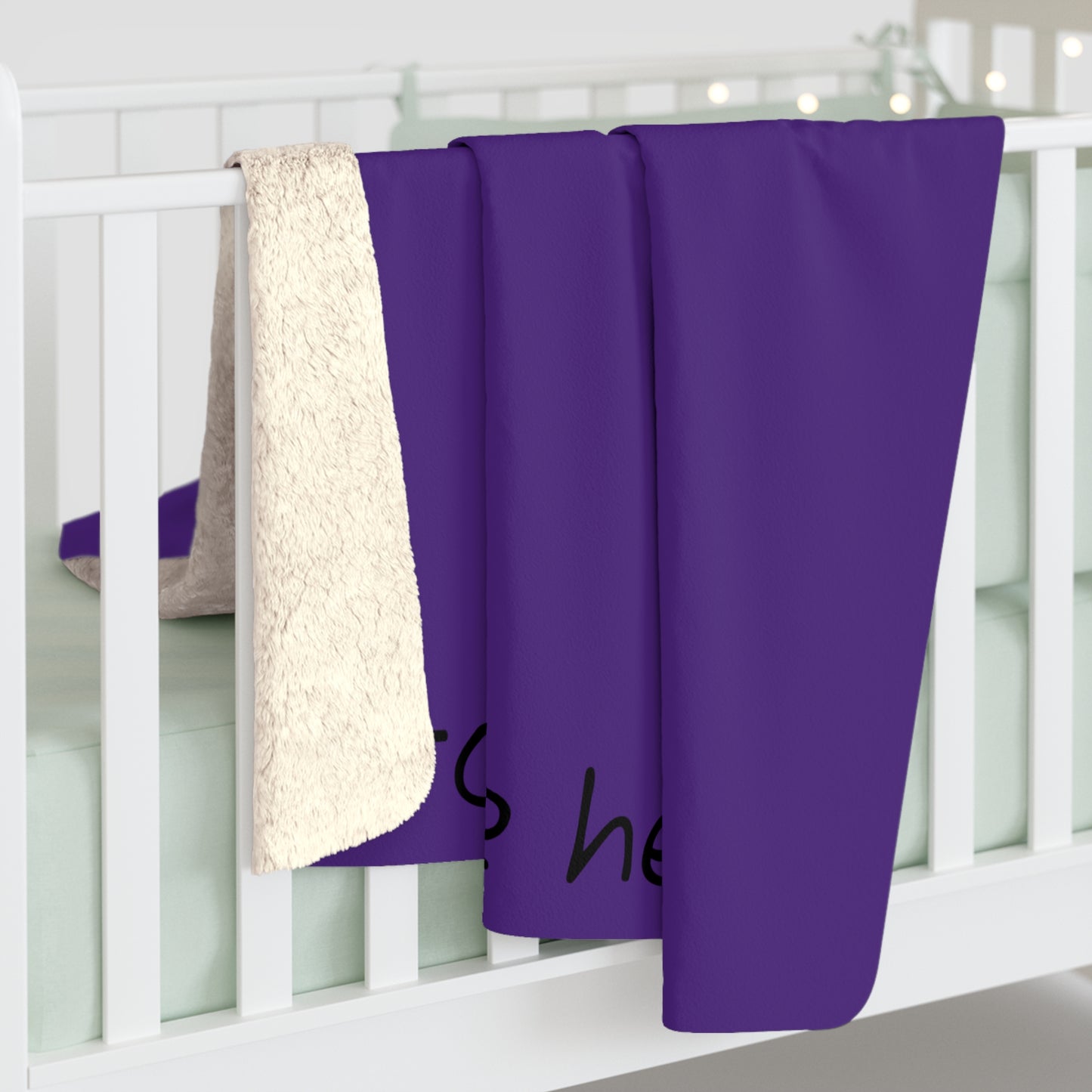 Sherpa Fleece Blanket In Purple