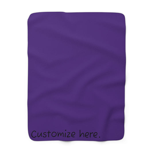 Sherpa Fleece Blanket In Purple