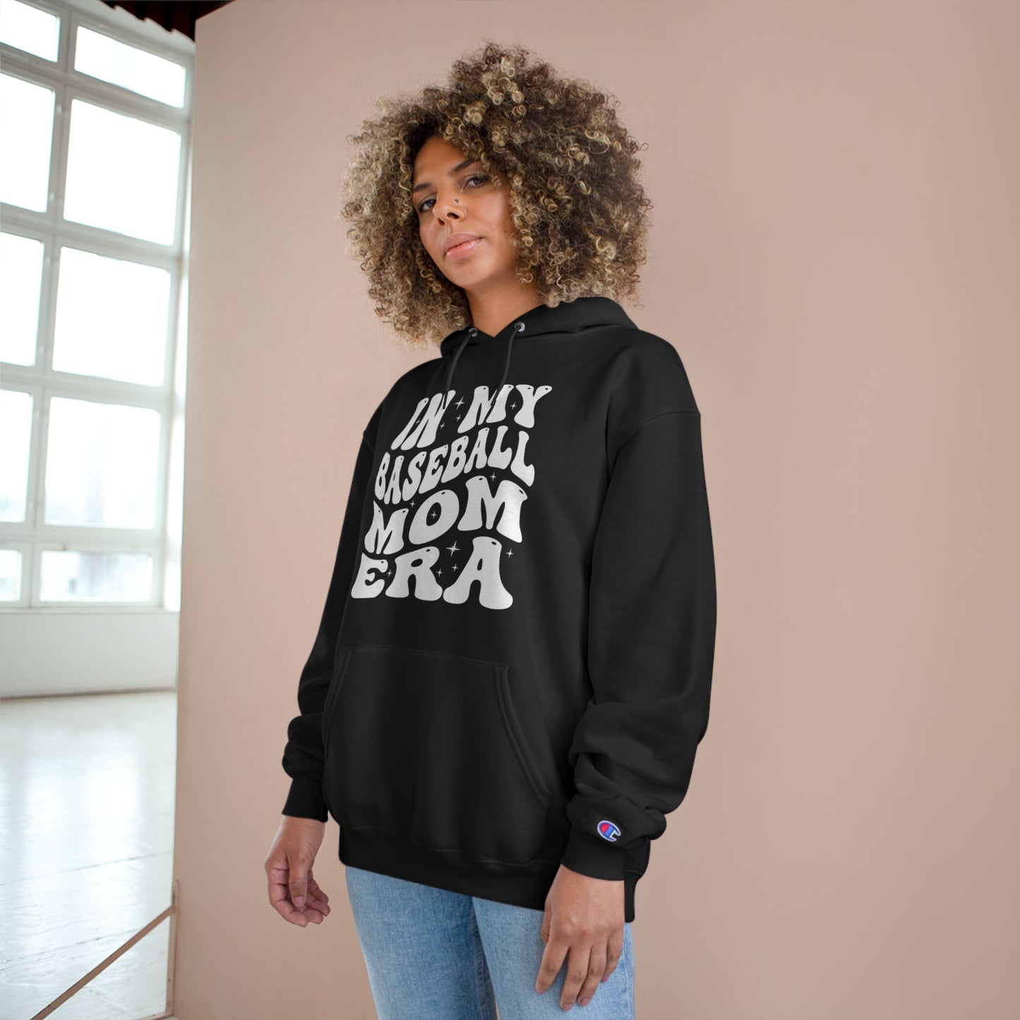 In My Baseball Mom Era Champion Hoodie - Cozy Gift for Sports Moms