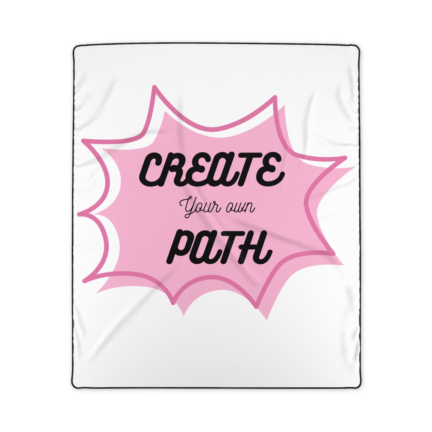 Inspirational Polyester Blanket - "Create Your Own Path" Design